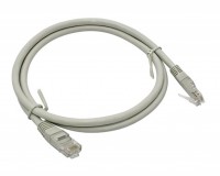 Коммутационный шнур U/UTP 4-х парный cat.5e 1.0м PVC standart серый