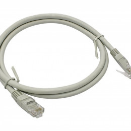 Коммутационный шнур U/UTP 4-х парный cat.5e 1.0м PVC standart серый